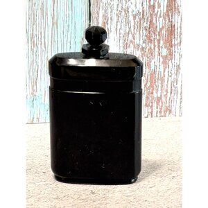Antique Caron Nuit De Noel Paris 1922 Black Glass Perfume Bottle 4.25" France
